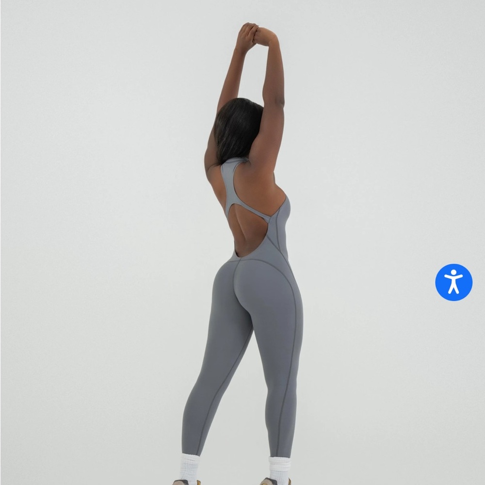 Davis Active Zip Jumpsuit Steel